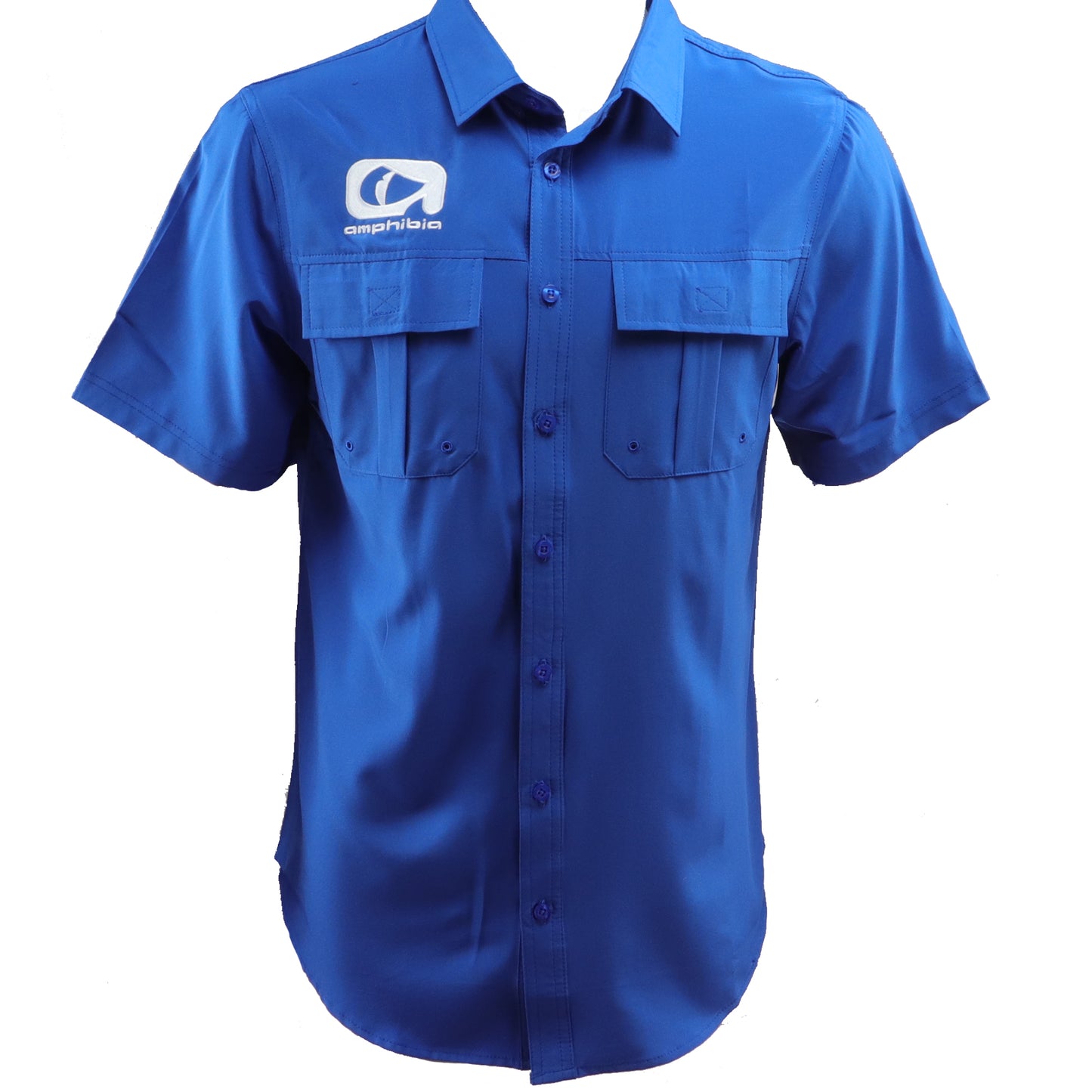 Amphibia Royal Blue Blue Performance Fishing Shirt - Amphibia