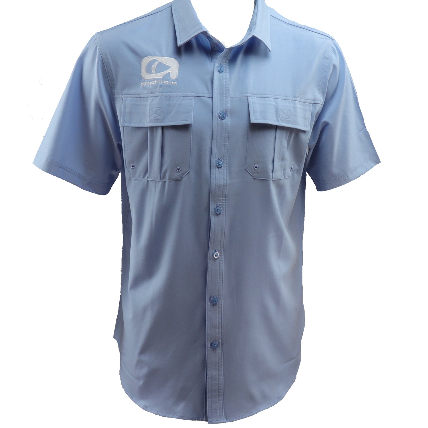 Amphibia Light Blue Performance Fishing Shirt - Amphibia