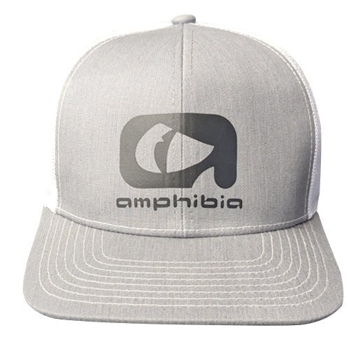 Amphibia Large Logo Grey on White Mesh Hat