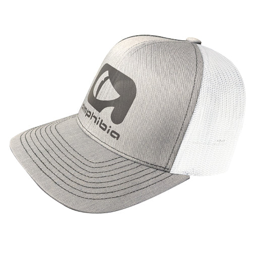 Amphibia Large Logo Grey on White Mesh Hat