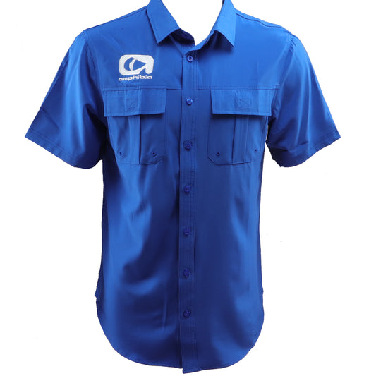 Amphibia Royal Blue Blue Performance Fishing Shirt - Amphibia